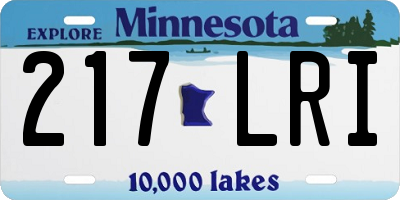 MN license plate 217LRI