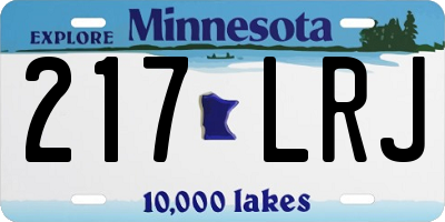 MN license plate 217LRJ