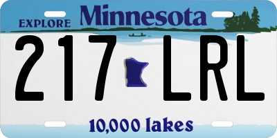 MN license plate 217LRL