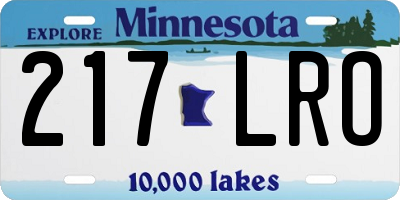 MN license plate 217LRO