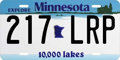 MN license plate 217LRP