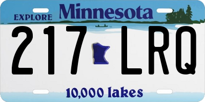 MN license plate 217LRQ