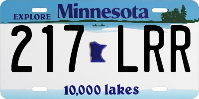 MN license plate 217LRR