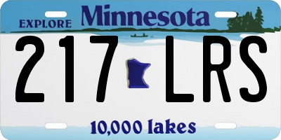 MN license plate 217LRS