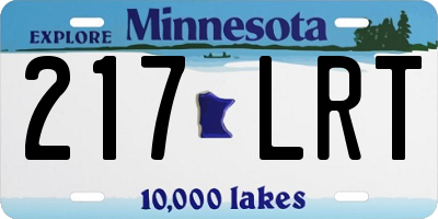 MN license plate 217LRT