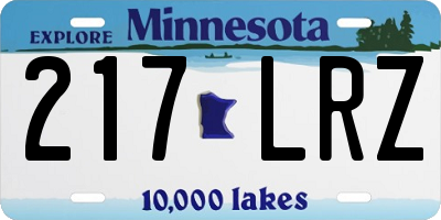 MN license plate 217LRZ