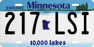 MN license plate 217LSI