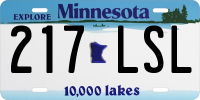 MN license plate 217LSL