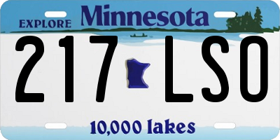 MN license plate 217LSO