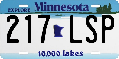 MN license plate 217LSP