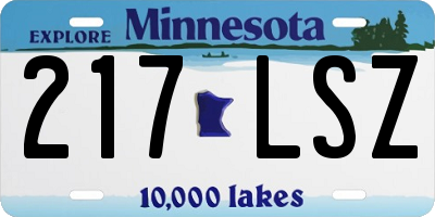 MN license plate 217LSZ