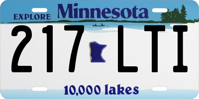 MN license plate 217LTI