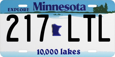 MN license plate 217LTL