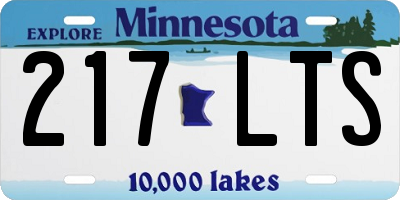 MN license plate 217LTS