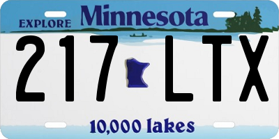 MN license plate 217LTX