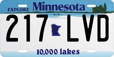 MN license plate 217LVD