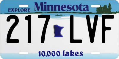 MN license plate 217LVF