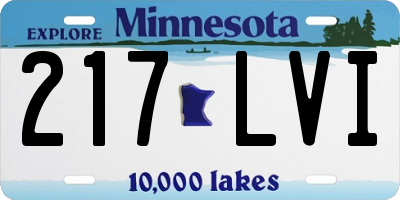 MN license plate 217LVI