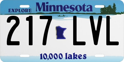 MN license plate 217LVL