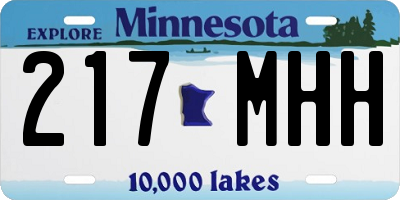 MN license plate 217MHH