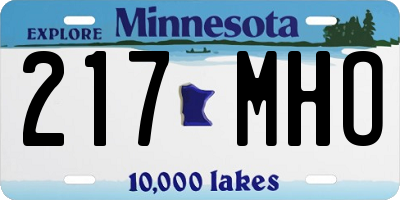 MN license plate 217MHO