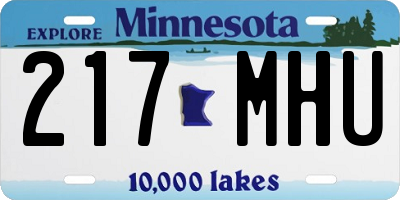 MN license plate 217MHU