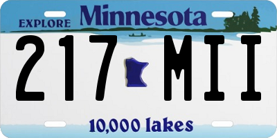 MN license plate 217MII