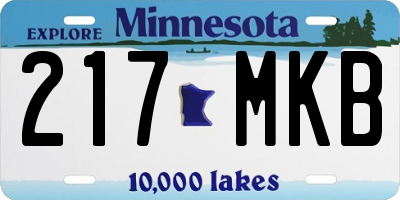 MN license plate 217MKB
