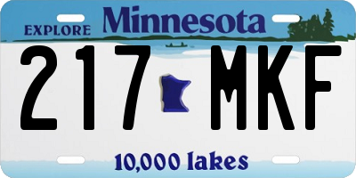 MN license plate 217MKF