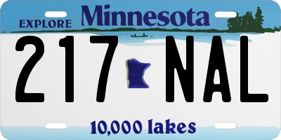 MN license plate 217NAL