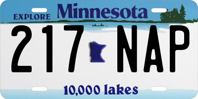 MN license plate 217NAP