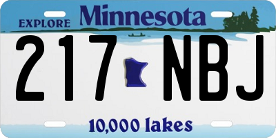 MN license plate 217NBJ