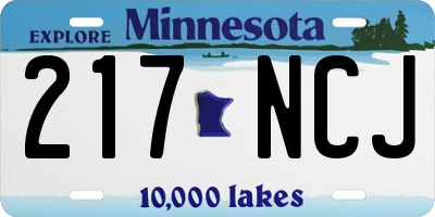 MN license plate 217NCJ
