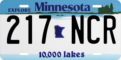 MN license plate 217NCR