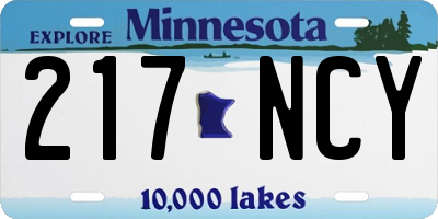 MN license plate 217NCY