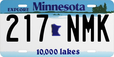 MN license plate 217NMK