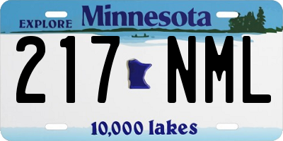 MN license plate 217NML