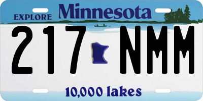 MN license plate 217NMM