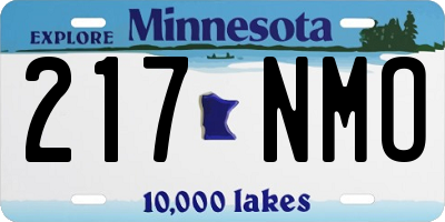 MN license plate 217NMO