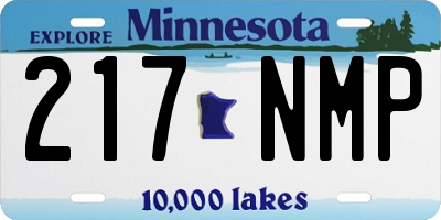 MN license plate 217NMP