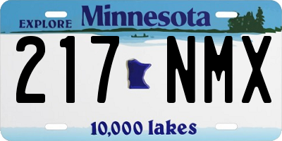 MN license plate 217NMX