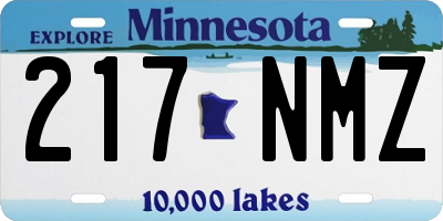 MN license plate 217NMZ
