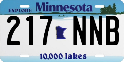 MN license plate 217NNB
