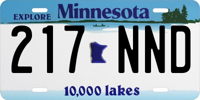 MN license plate 217NND