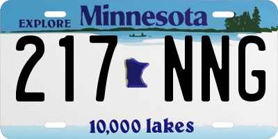 MN license plate 217NNG