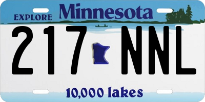 MN license plate 217NNL