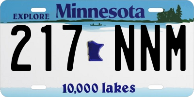 MN license plate 217NNM