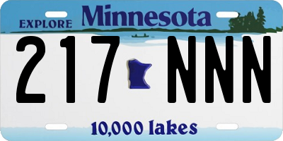 MN license plate 217NNN