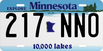 MN license plate 217NNO