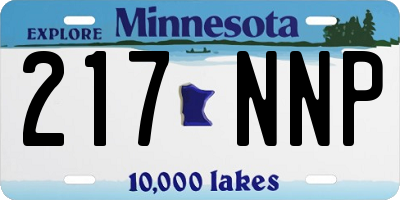 MN license plate 217NNP